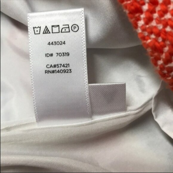 LOFT Red Blue White Khaki Tan Aztec Striped Jacquard Knit Straight Midi Skirt 6 - Picture 6 of 8